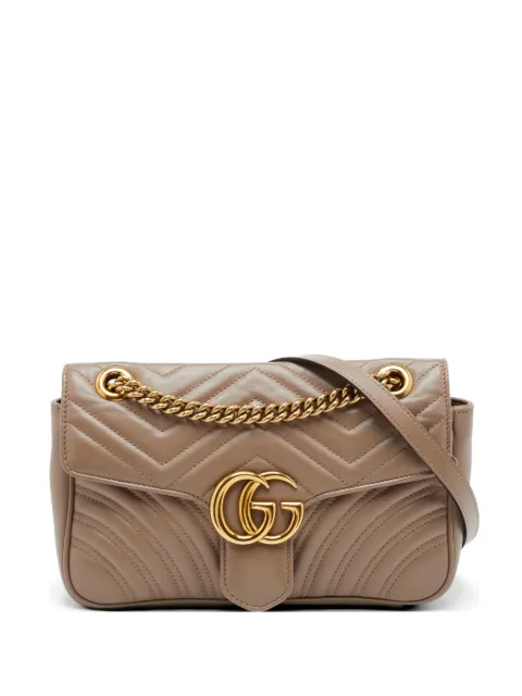 Gucci Pre-Owned GG Marmont matelassé shoulder bag Brown 1328440