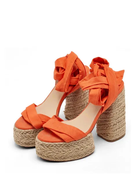 Christian Louboutin Pre-Owned Mariza du Désert platform espadrilles Orange 1333879