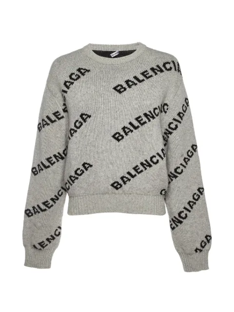 Balenciaga Pre-Owned logo sweater Grey 1336530
