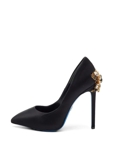 Loriblu butterfly crystal-embellished pointed-toe pumps Black 1325247