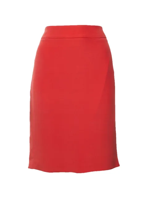 Armani Vintage textured knee-length skirt Red 1335839