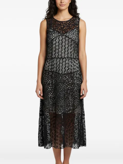 Paule Ka guipure lace sleeveless dress Black 1336514