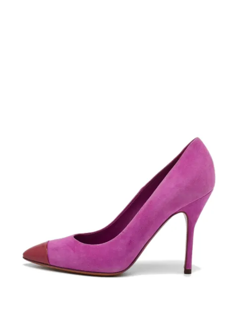 Saint Laurent Pre-Owned cap-toe pointed-toe pumps Pink 1334649