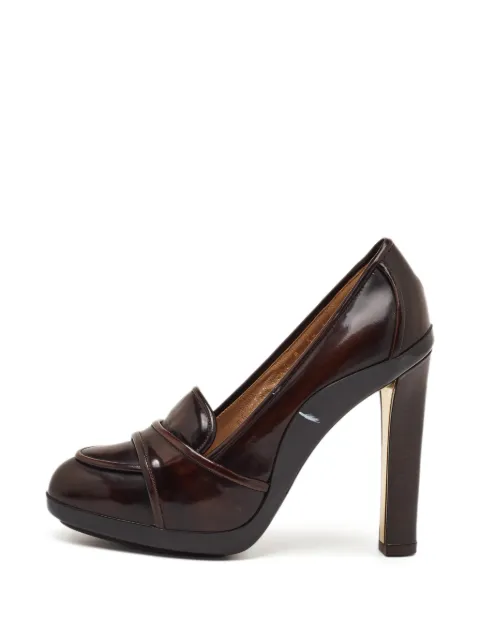Ferragamo Pre-Owned strap-detail pumps Brown 1338397