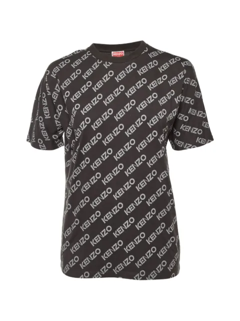 Kenzo Pre-Owned logo-print T-shirt Grey 1338432