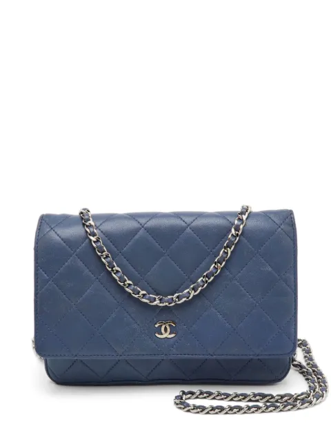 CHANEL Pre-Owned CC quilted crossbody bag Blue 1339686