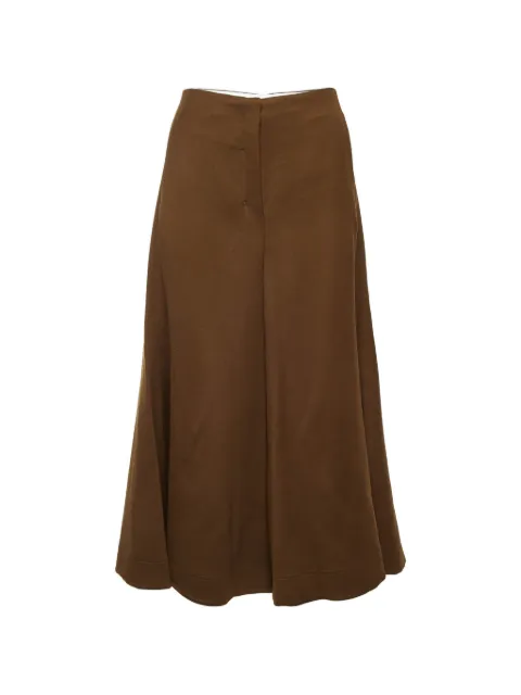 Celine Pre-Owned A-line midi skirt Brown 1338974