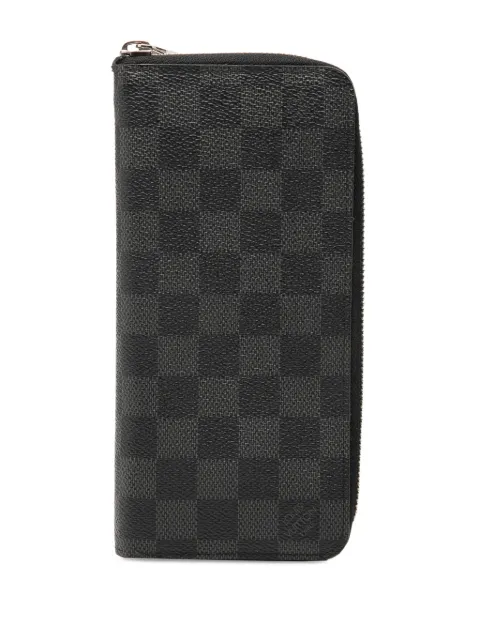 Louis Vuitton Pre-Owned 2014 Damier Graphite Vertical Zippy Wallet long wallets Black 9119XA1CKG7UU1CV