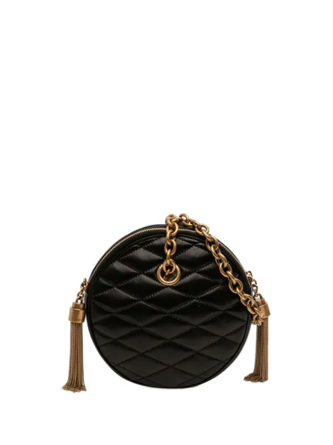 Saint Laurent Pre-Owned 2021 Quilted Le Maillon Round Tassel Chain crossbody bag Black RHW6TGGVV3S10ZJF