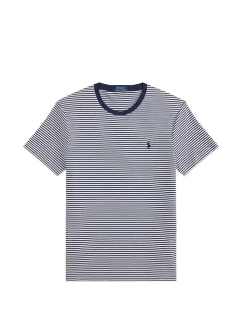 Polo Ralph Lauren striped logo-embroidered T-shirt Blue 710944811