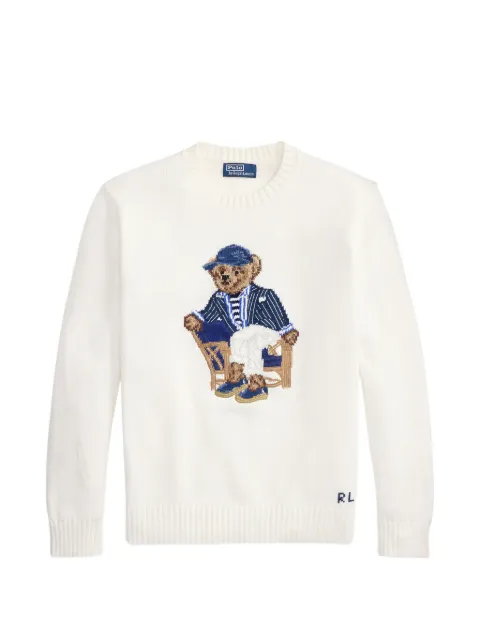 Polo Ralph Lauren Polo Bear intarsia-knit sweater White 710B19758