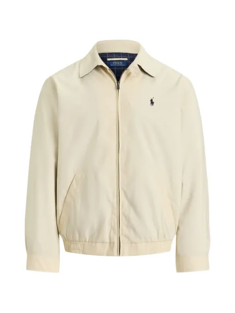 Polo Ralph Lauren embroidered-logo zip-up ligthweight jacket Neutrals 710940744