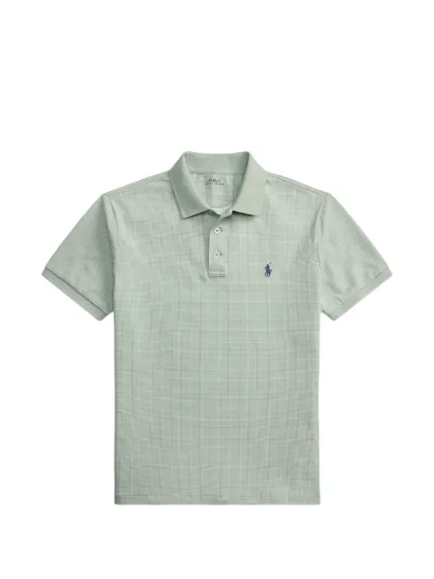 Polo Ralph Lauren Glen-check embroidered-logo polo shirt Green 710B18825