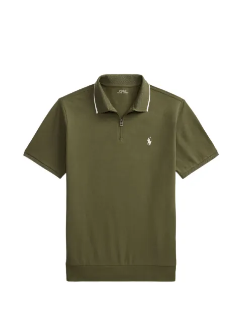 Polo Ralph Lauren logo-embroidered zip-up polo shirt Green 710B19737