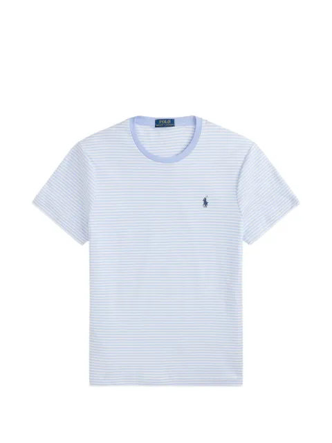 Polo Ralph Lauren striped embroidered-logo T-shirt Blue 710944811