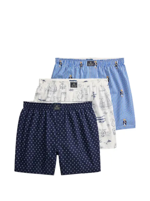 Polo Ralph Lauren Polo Bear geometric-print boxers (set of three) Blue 714830273