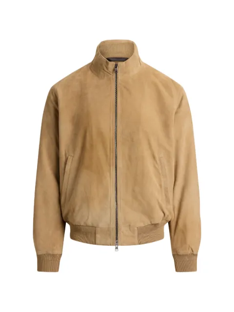 Polo Ralph Lauren zip-up suede jacket Neutrals 710970579500