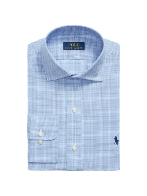 Polo Ralph Lauren check-pattern logo-embroidered shirt Blue 712B22541