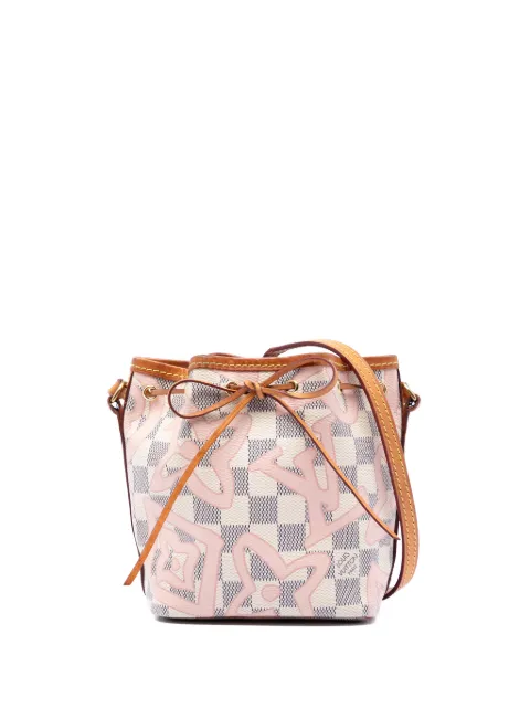 Louis Vuitton Pre-Owned 2017 Damier Azur Tahitienne Nano Noe bucket bag White 1P0O0ON3J68QQ201