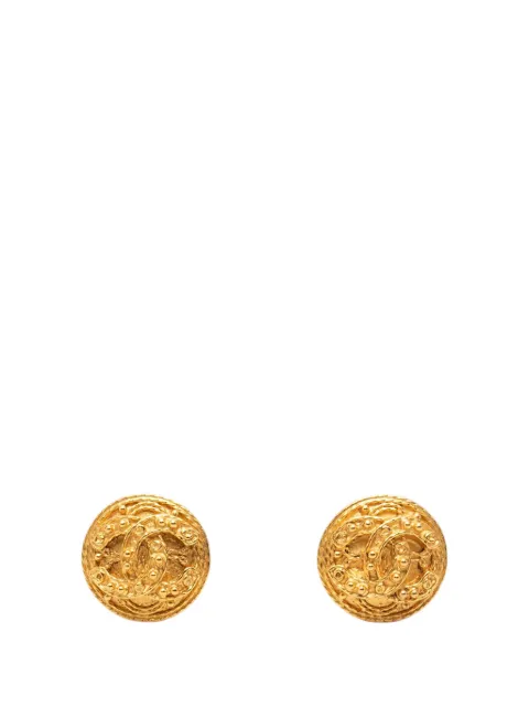 CHANEL Pre-Owned 1994 CC Gold Plated Round Clip On Earrings costume earrings Gold 19HEYQYE0ZNTUJMJ