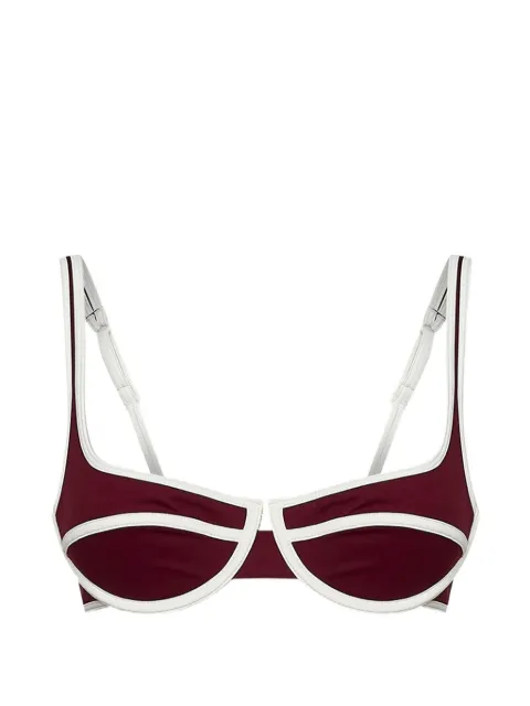 MC2 Saint Barth contrast-trim bikini top Red AMIR003