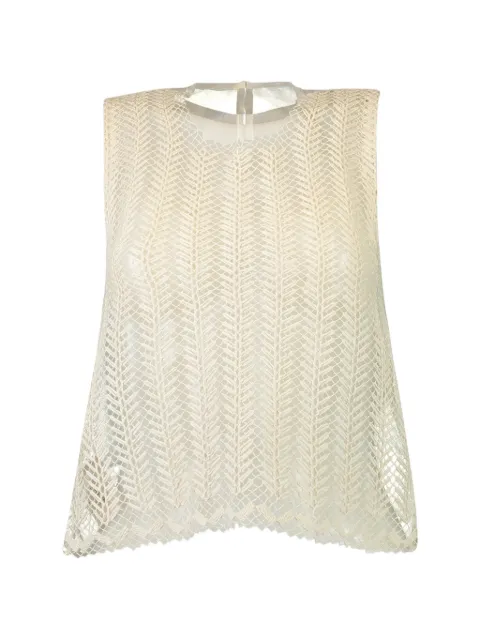 CURATORIA Yunga crochet-knit top Neutrals MO0137AL02