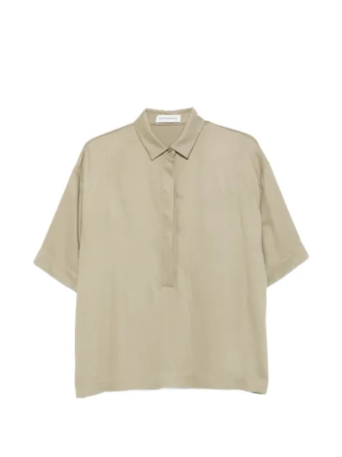The Frankie Shop Eda fluid polo shirt Green POFS220184300102