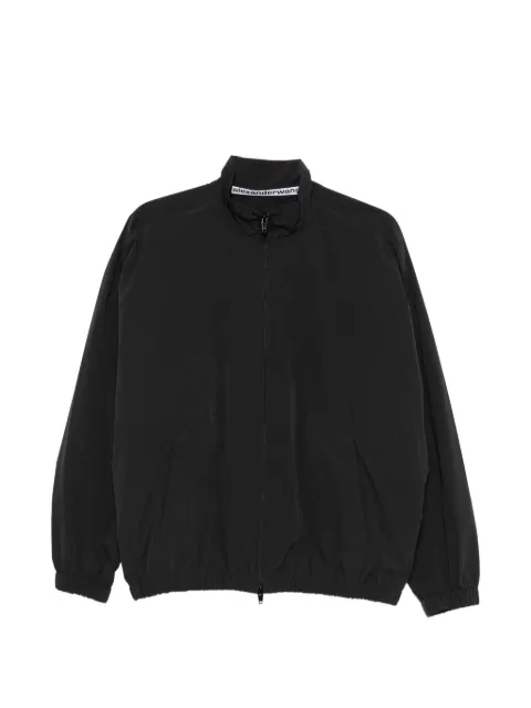 Alexander Wang logo-perforated zip-up jacket Black UWC3262306