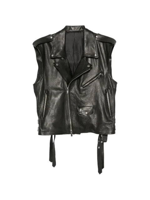 Salvatore Santoro biker-style leather jacket Black 52501U
