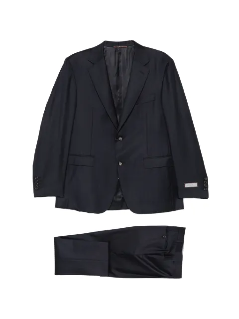 Canali pinstripe-pattern single-breasted suit Blue 1228012BF00068