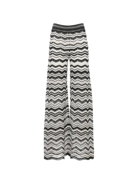 D.Exterior chevron lurex trousers Black 624702NERO