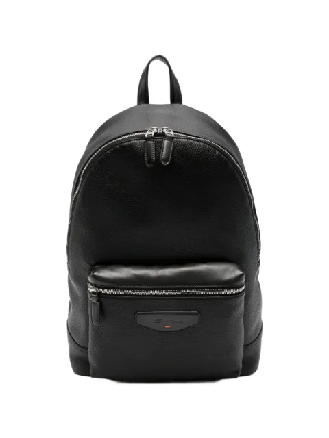 Santoni leather backpack Black UIBBA3131TRAPMNN50
