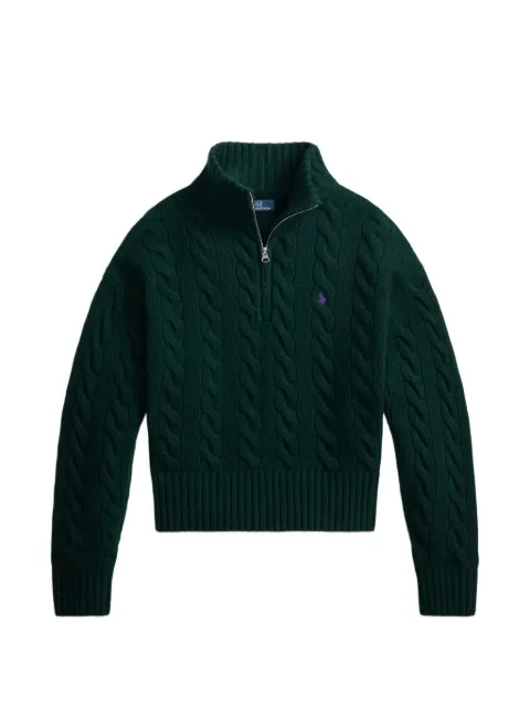 Polo Ralph Lauren cable-knit quarter-zip sweater Green 211972130