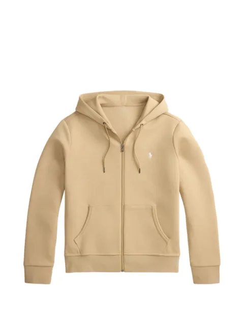 Polo Ralph Lauren logo-embroidered zip-up hoodie Neutrals 710881517