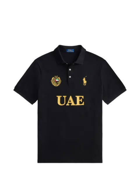 Polo Ralph Lauren UAE embroidered-logo polo shirt Black 710B20856