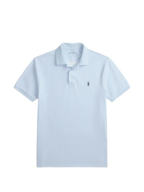 Polo Ralph Lauren Glen-check embroidered-logo polo shirt Blue 710B18825