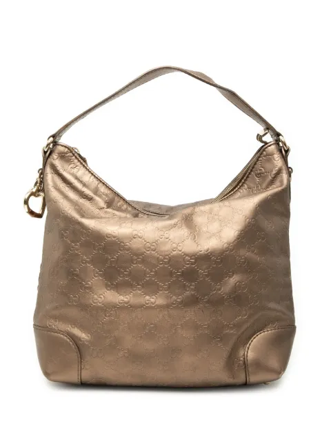 Gucci Pre-Owned 2000-2015 Metallic Guccissima Heart Bit shoulder bag Brown AG5GHLSYR12Q61O8