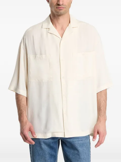 Urban Classics camp-collar pocket-detail shirt Neutrals TB623602903