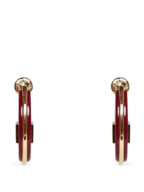 FENDI logo-plaque earrings Gold 8AL457YZC