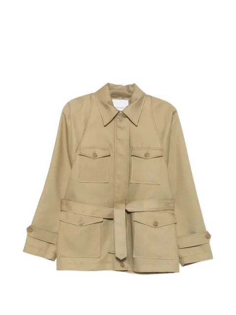 The Frankie Shop belted multi-pocket jacket Green JAFS220314300102