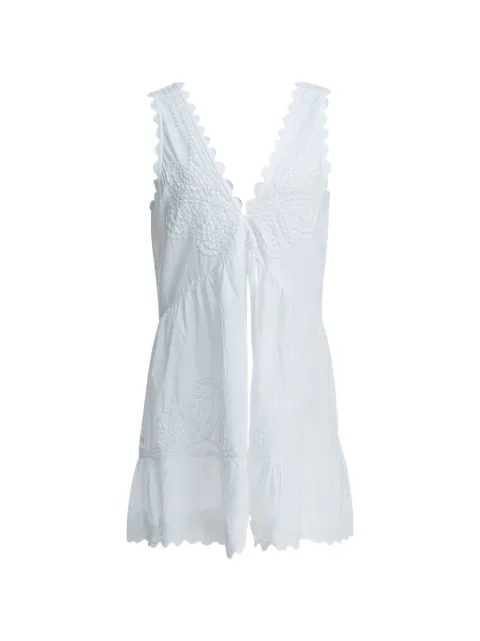 Juliet Dunn v-back mini dress White JD9095