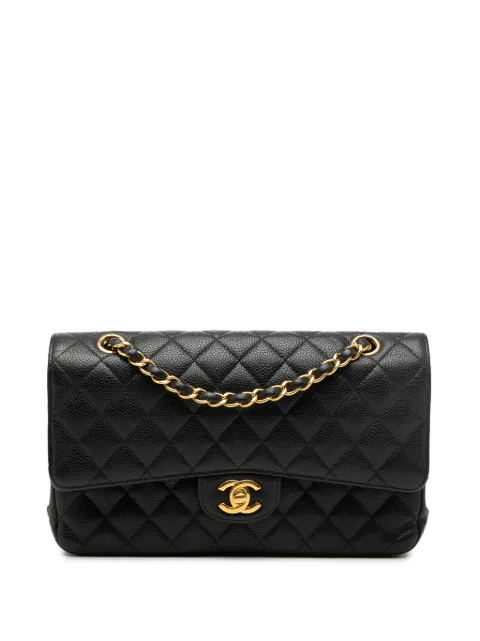 CHANEL Pre-Owned 2017-2018 Medium Classic Caviar Double Flap shoulder bag Black F5LIFAI1JJID8MZI