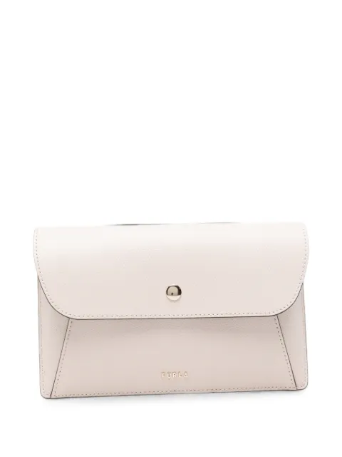 Furla logo-lettering leather belt bag Neutrals WE00898ARE000LIN001007