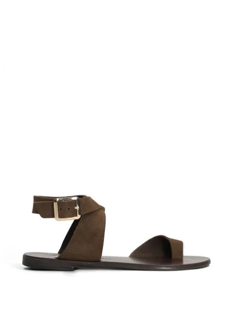 Nicolas Lainas toe-strap flat sandals Brown 19B