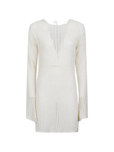 HINNOMINATE open-knit mini dress Neutrals HMABW02671