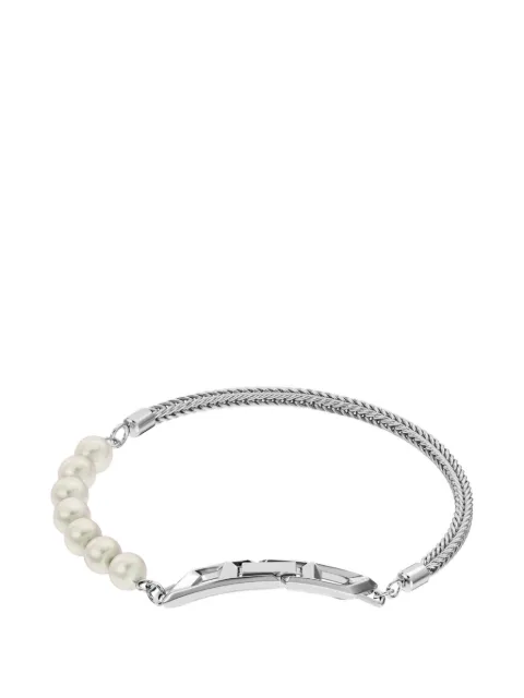 Diesel pearl-embellished chain bracelet Silver DL136800DJW