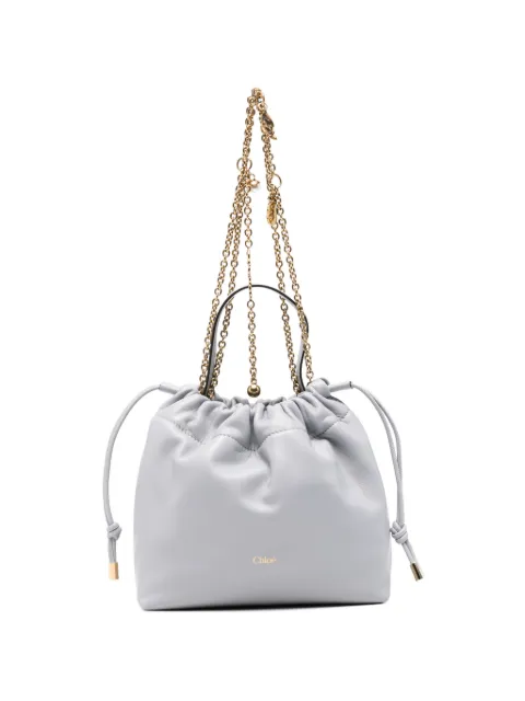 Chloé drawstring leather tote bag Grey CH26UP789R