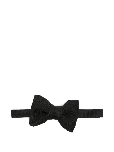 TOM FORD ribbed-knit bow tie Black SPS04SRM003