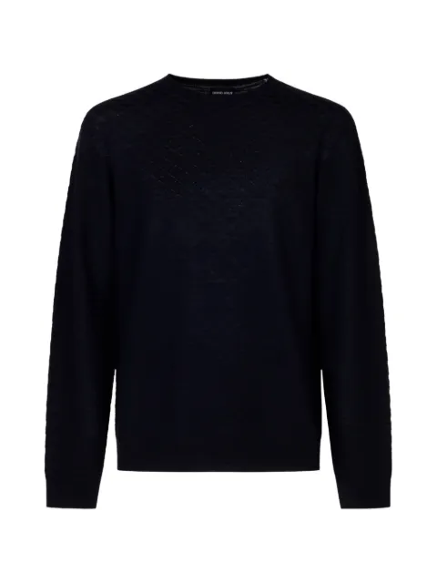 Giorgio Armani diamond-knit sweater Blue GM003873AF28176