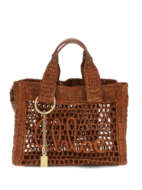 Chloé small Summer Banana east-west tote bag Brown CH26AS908P08